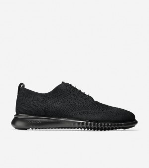 Cole Haan 2.Zerøgrand Stitchlite ™ Men Wingtip Oxford Black / Black | 329651-XFD