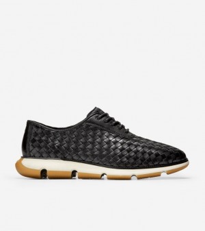 Cole Haan 4.Zerøgrand Hand-woven Men Oxford Shoes Black | 398627-AFW