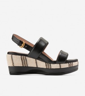 Cole Haan Aislin Women Sandals Black / Beige | 032714-FGS