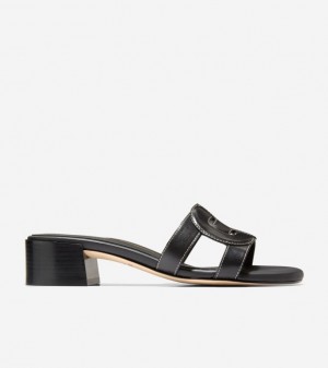 Cole Haan Chrisee Block Women Heels Black | 926018-ODX