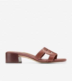 Cole Haan Chrisee Block Women Sandals Cuoio | 154370-JLV