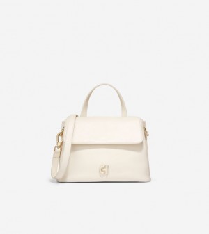 Cole Haan Collective Satchel Women Bags White | 163059-RXW