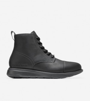 Cole Haan Grand Atlantic Men Boots Black / Black | 573180-VZS