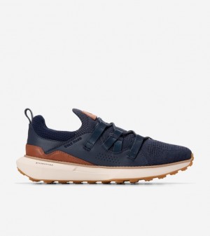 Cole Haan Grandmøtion Ii ™ Men Sneakers Navy / Brown / White | 573168-HJA