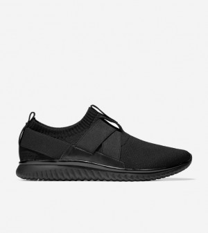 Cole Haan Grandmøtion ™ Slip-on Men Sneakers Black / Black | 528390-TSO