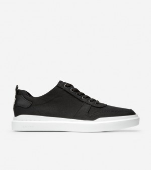 Cole Haan Grandprø Rally Canvas Court Men Sneakers Black / White | 895641-CMA