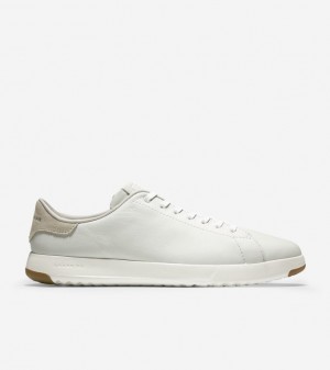 Cole Haan Grandprø Tennis Men Sneakers White | 853694-TSR