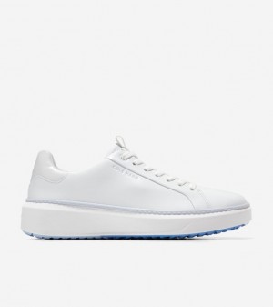 Cole Haan Grandprø Topspin Women Golf Shoes White / Grey | 908423-ZWQ