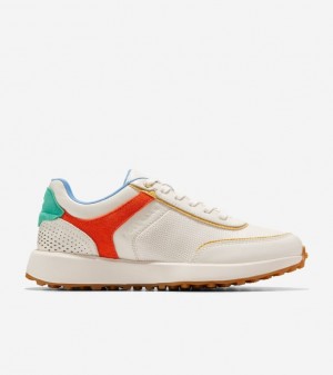 Cole Haan Grandprø Wellesley Runner Women Sneakers White / Yellow / Blue Green | 192085-MGX