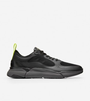 Cole Haan Grandsport Men Sneakers Black / Yellow | 453261-KND