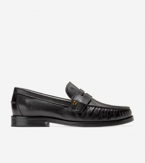 Cole Haan Lux Pinch Women Penny Loafer Black | 849725-IAC