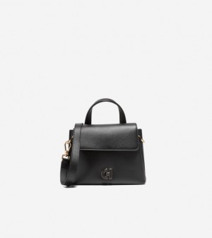 Cole Haan Mini Collective Satchel Women Bags Black | 925836-HFI