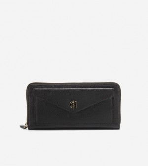 Cole Haan Town Continental Women Wallets Black | 026854-LIG