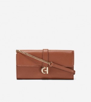 Cole Haan Wallet-on-a-chain Women Wallets Brown | 607542-QYK