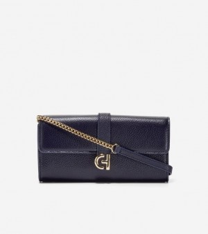 Cole Haan Wallet-on-a-chain Women Wallets Blue / Blue | 063425-GYQ