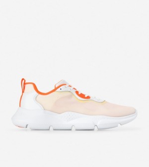 Cole Haan Zerøgrand Radiant Women Sneakers White / Orange | 920768-TYN