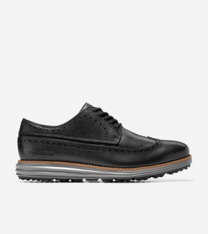 Cole Haan Øriginalgrand Men Golf Shoes Black Beige | 054726-OND