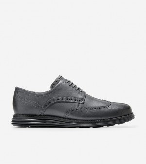 Cole Haan Øriginalgrand Wingtip Classic Men Oxford Shoes Black | 016532-WEK