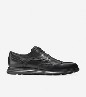 Cole Haan Øriginalgrand Wingtip Classic Men Oxford Shoes Black | 391084-JHG