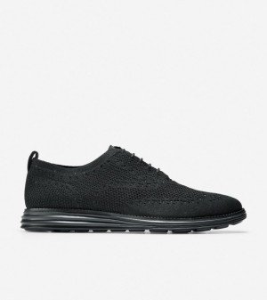 Cole Haan Øriginalgrand Wingtip Stitchlite ™ Men Oxford Shoes Black / Black | 412693-JIA