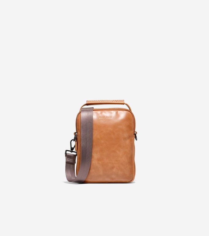 Cole Haan American Classics Men Crossbody Bag Pecan | 201648-GDB