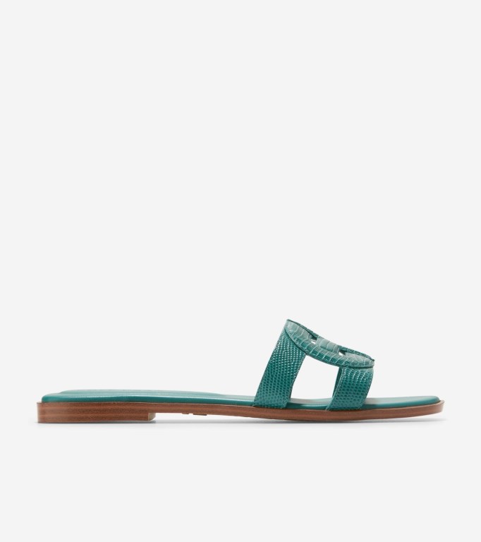 Cole Haan Chrisee Slide Women Sandals Green | 453728-OQS