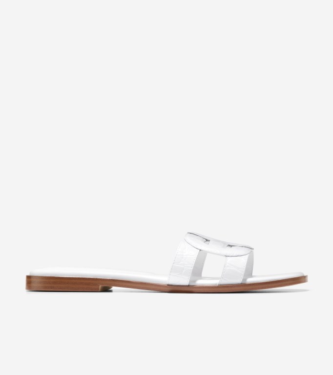 Cole Haan Chrisee Slide Women Sandals White | 863059-DUM