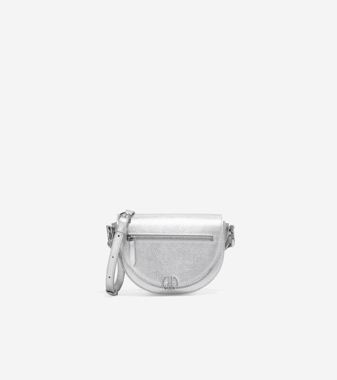 Cole Haan Crescida Women Crossbody Bag Silver | 964182-ZTR