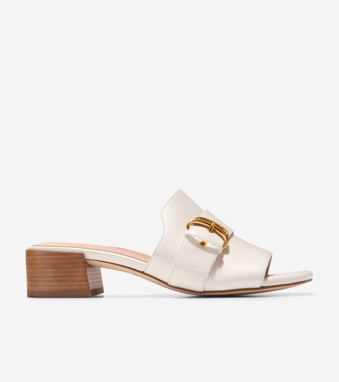 Cole Haan Crosby Slide Women Heels White | 021647-OBY