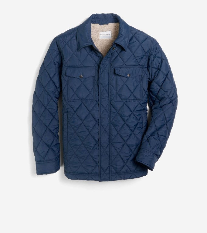 Cole Haan Diamond Quilted Men Jacket Navy | 215398-DIY