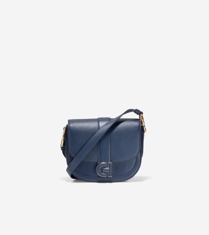 Cole Haan Essential Mini Saddle Women Bags Navy | 789452-JSF