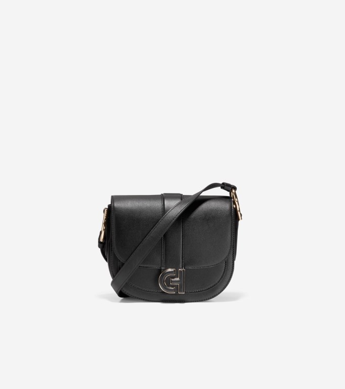 Cole Haan Essential Mini Saddle Women Bags Black | 340721-RLO