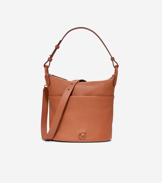 Cole Haan Essential Soft Bucket Women Bags Brown | 087953-ZGJ