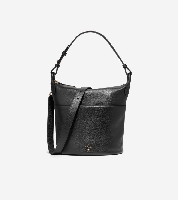 Cole Haan Essential Soft Bucket Women Bags Black | 748012-OHQ