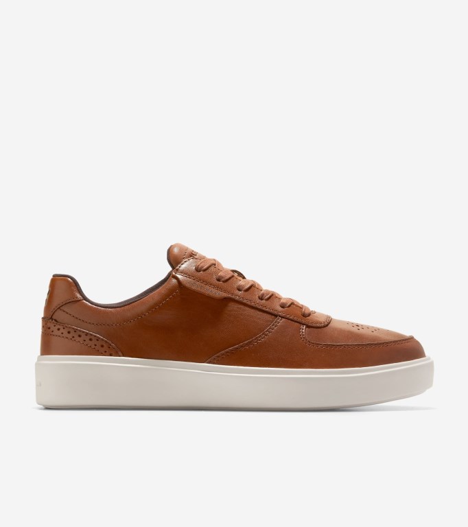 Cole Haan Grand Crosscourt Transition Men Sneakers Brown / White | 756148-XHL