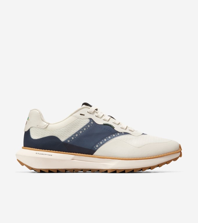 Cole Haan Grandprø Ashland Men Golf Shoes White / Navy Blue | 025849-FRM