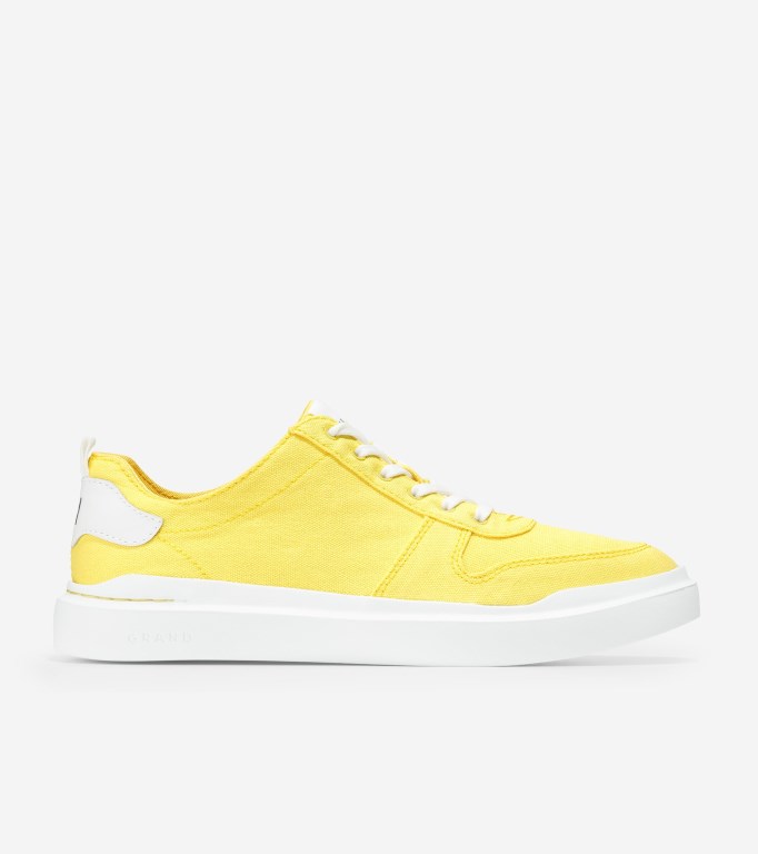 Cole Haan Grandprø Rally Canvas Court Women Sneakers Dandelion | 409732-GZV