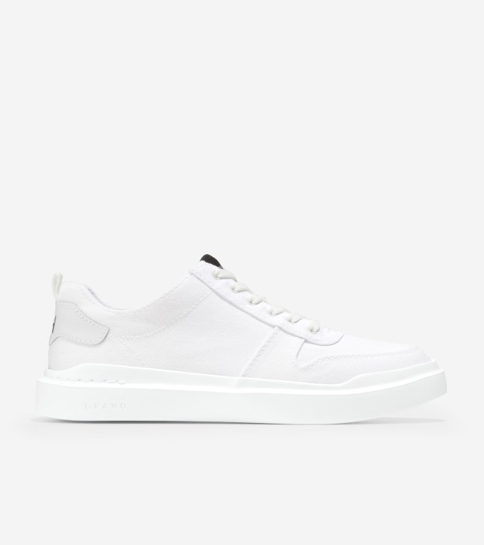 Cole Haan Grandprø Rally Canvas Court Women Sneakers White / Black | 692054-NBH