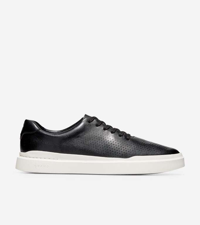 Cole Haan Grandprø Rally Laser Cut Men Sneakers Black | 014983-BJT