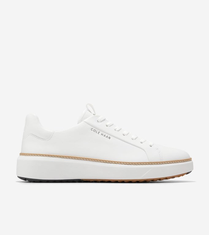 Cole Haan Grandprø Topspin Men Golf Shoes White / Beige | 492710-KAD