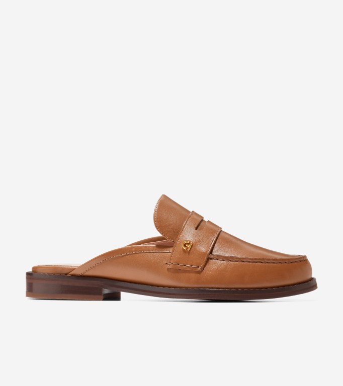 Cole Haan Lux Pinch Mules Women Penny Loafer Pecan | 542891-GPZ