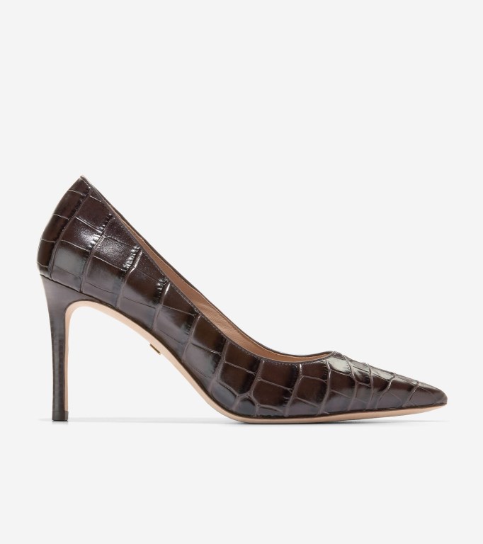 Cole Haan Mckeyla Pumps 85mm Women Heels Chocolate | 792613-QGA