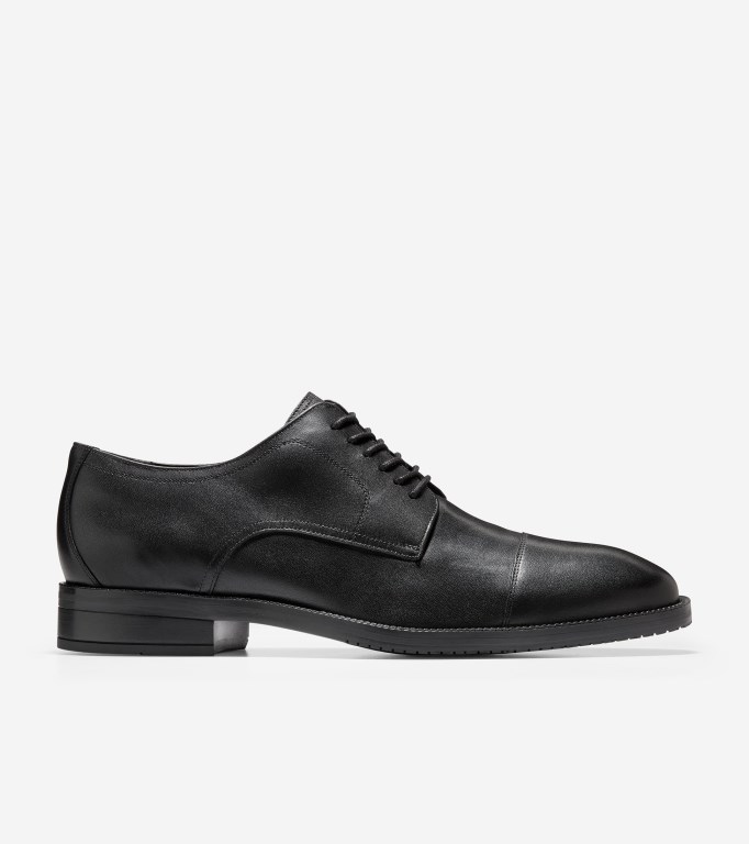 Cole Haan Modern Essentials Cap Toe Men Oxford Shoes Black | 620379-HLN