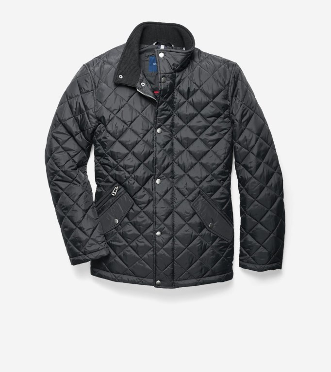 Cole Haan Quilted Barn Men Jacket Black | 025183-TUM