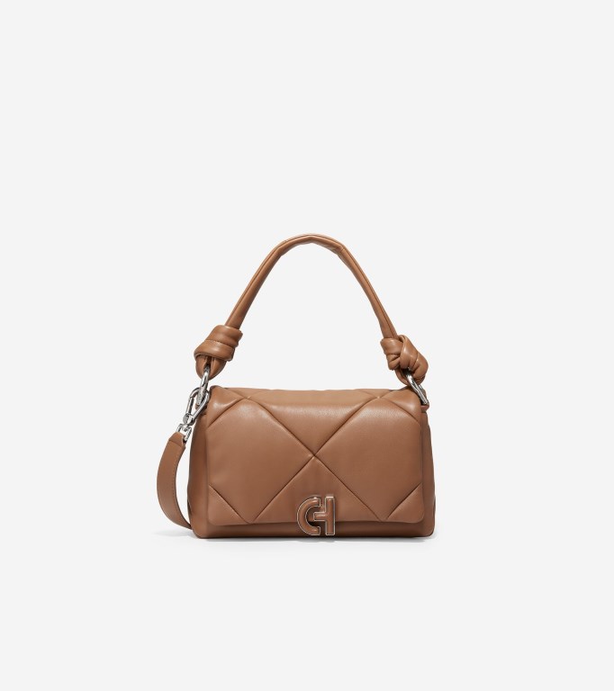 Cole Haan Quilted Shoulder Women Bags Caramel | 107459-GCJ