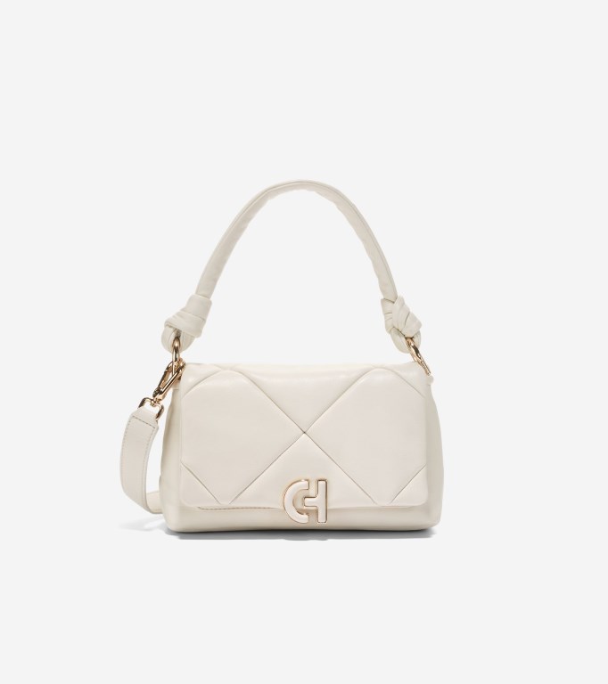 Cole Haan Quilted Shoulder Women Bags White | 039652-FWV