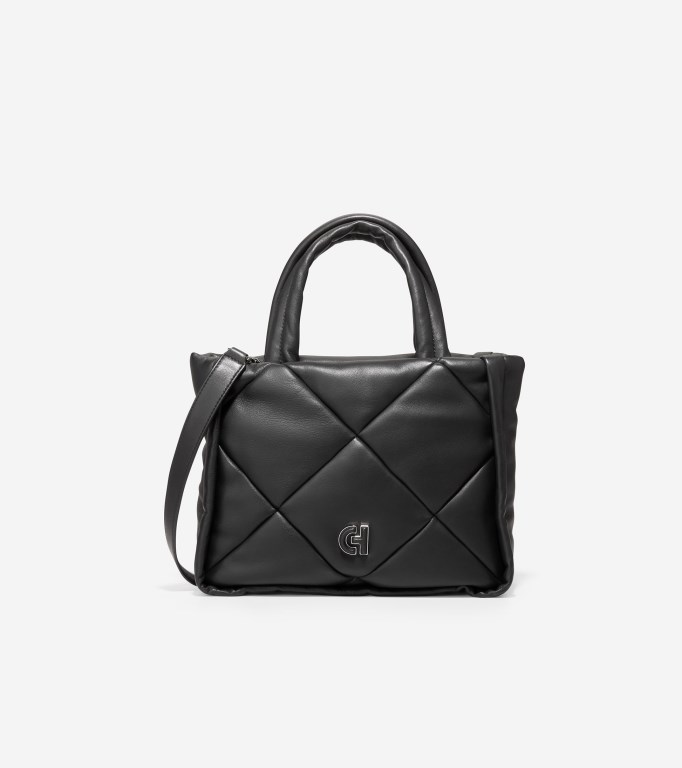 Cole Haan Quilted Women Tote Bags Black | 489273-KPO