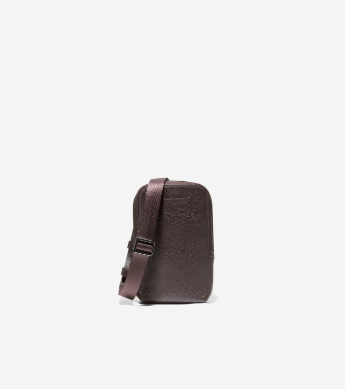 Cole Haan Triboro Essential Men Crossbody Bag Dark Chocolate | 540263-PMZ