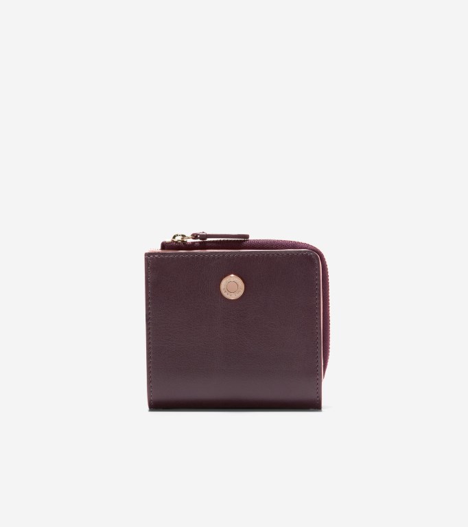 Cole Haan Vartan Women Card Case Winetasting Dark Peony | 097632-MHX