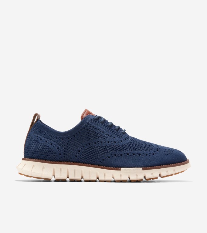 Cole Haan Zerøgrand Remastered Stitchlite ™ Men Wingtip Oxford Blue / White | 416850-SGU